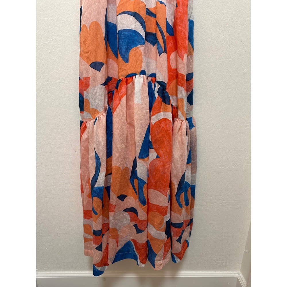 Maeve Anthropologie Halter Maxi Dress Summer Abstract Print Boho Chic, Size XS - Picture 6 of 10